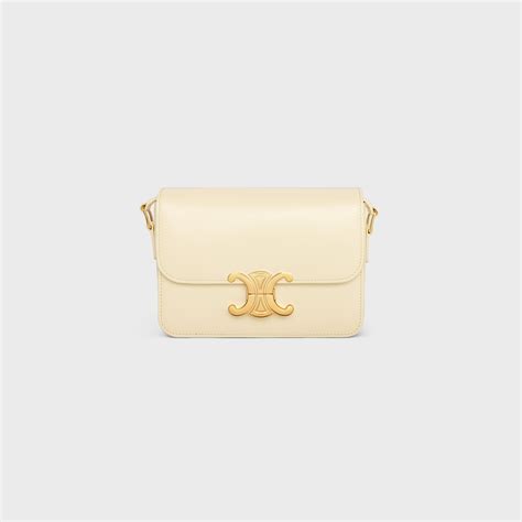 celine yellow satchel|celine triomphe bag.